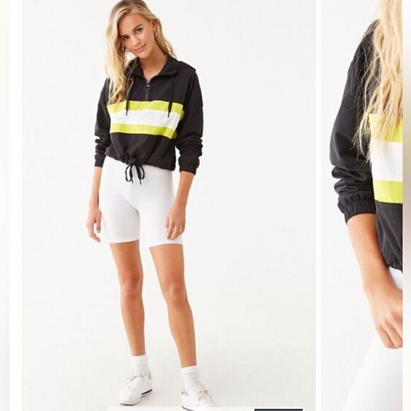 Forever 21 Striped Hooded Anorak, size S - Picture 5 of 12